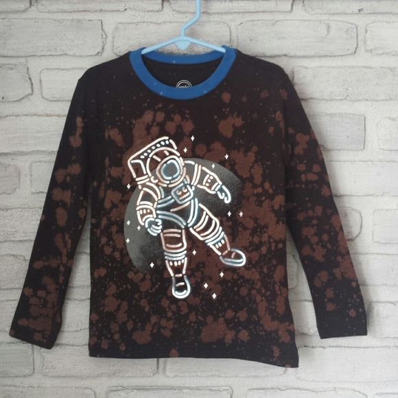 Hand Crafted Other - Host Pick NWT Upcycled Boys Hand Bleached Space Astronaut Longsleeve T-Shirt 4-5